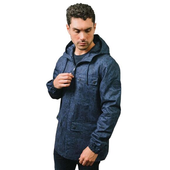 Lambretta Mens Paisley Field Jacket / Navy